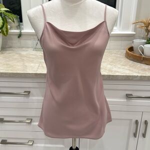 Ann Taylor Small Petite dusty rose cowl neck camisole NWT